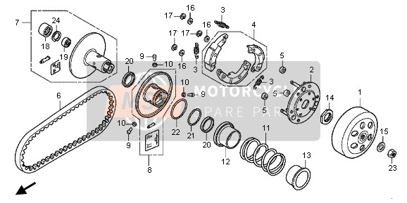 22100GGM900, Outer Comp., Clutch, Honda, 0